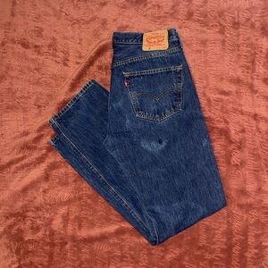 Levi's 501 Dark Blue Straight Jeans